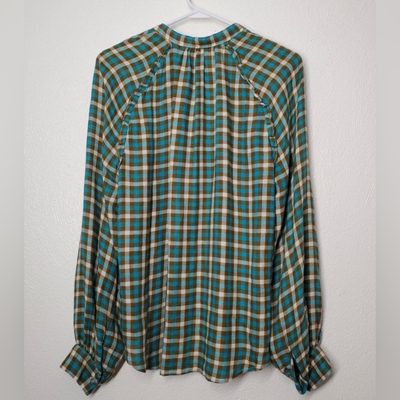 Anthropologie Pilcro Breezy Button Down Plaid Top - Picture 3 of 15